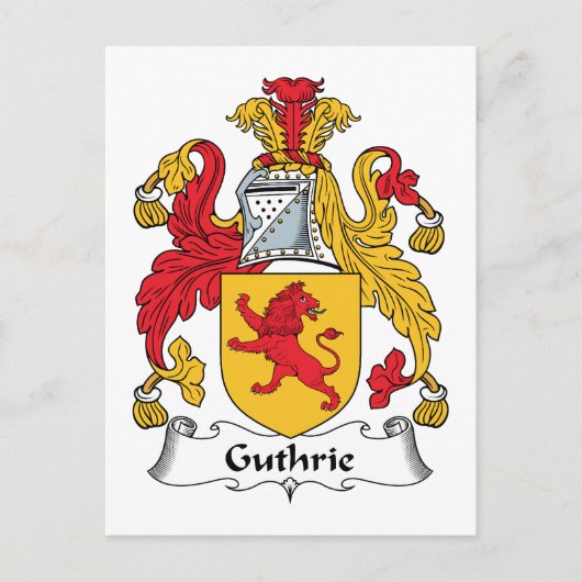 Guthrie Family Crest Briefkaart (Voorkant)