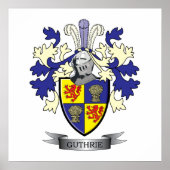 Guthrie Family Crest Coat of Arms Poster (Voorkant)
