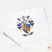 Guthrie Family Crest Coat of Arms Vierkante Sticker (Envelop)