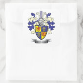 Guthrie Family Crest Coat of Arms Vierkante Sticker (Tas)