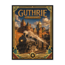 Guthrie Oklahoma Vintage Art Deco Gouden Tijdperk