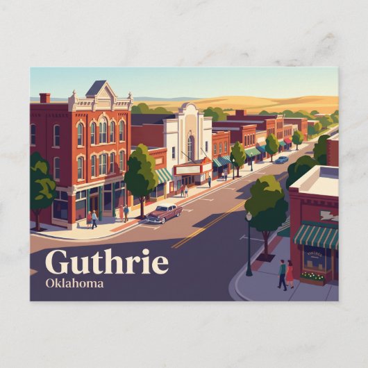 Guthrie, Oklahoma, VS Briefkaart (Voorkant)