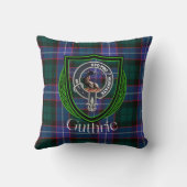 Guthrie Schotse Clan Tartan & Crest Kussen (Achterkant)