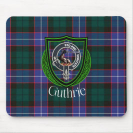 Guthrie Schotse Clan Tartan & Crest Muismat