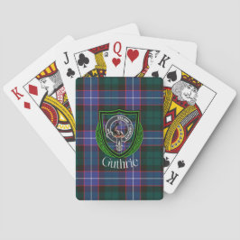Guthrie Schotse Clan Tartan & Crest Pokerkaarten