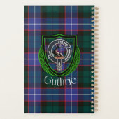 Guthrie Schotse Clan Tartan & Wapen Planner (Achterkant)