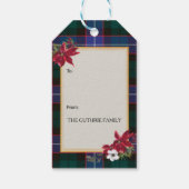 Guthrie Scottish Clan Tartan & Crest Cadeaulabel (Achterkant)