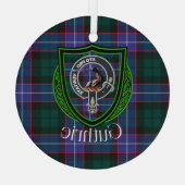 Guthrie Scottish Clan Tartan & Crest Glas Ornament (Achterkant)