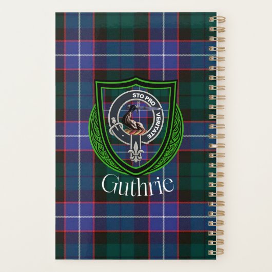 Guthrie Scottish Clan Tartan & Crest Planner (Achterkant)