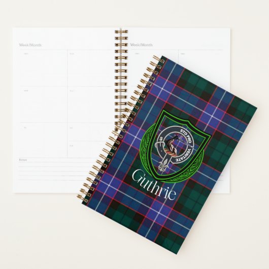 Guthrie Scottish Clan Tartan & Crest Planner (Display)