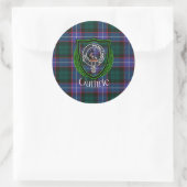 Guthrie Scottish Clan Tartan & Crest Ronde Sticker (Tas)
