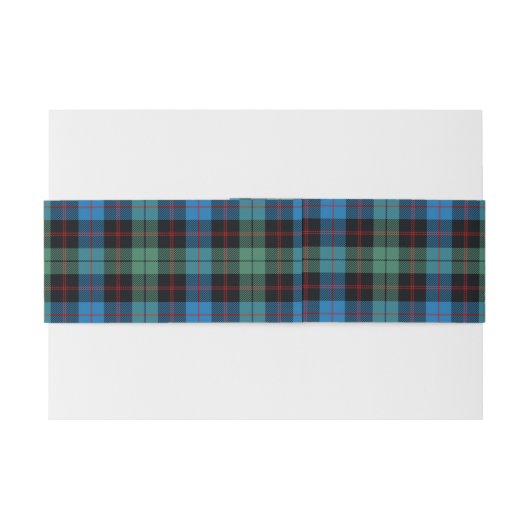 Guthrie Scottish Tartan Belly Band Uitnodigingen Wikkel (Achterkant Voorbeeld)