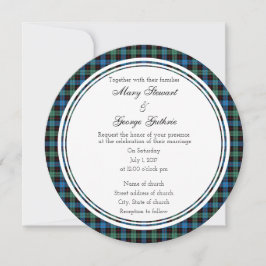 Guthrie Scottish Wedding Round Invitation Kaart