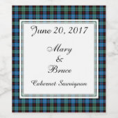 Guthrie Scottish Wedding Wine Label Wijn Etiket (Enkel label)