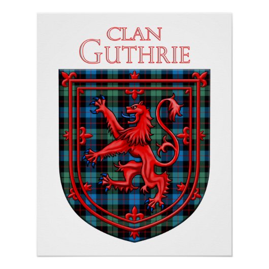 Guthrie Tartan Scottish Play Lion Rampant Perfect Poster (Voorkant)