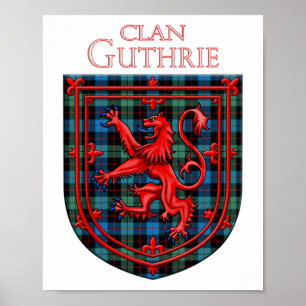 Guthrie Tartan Scottish Play Lion Rampant Poster