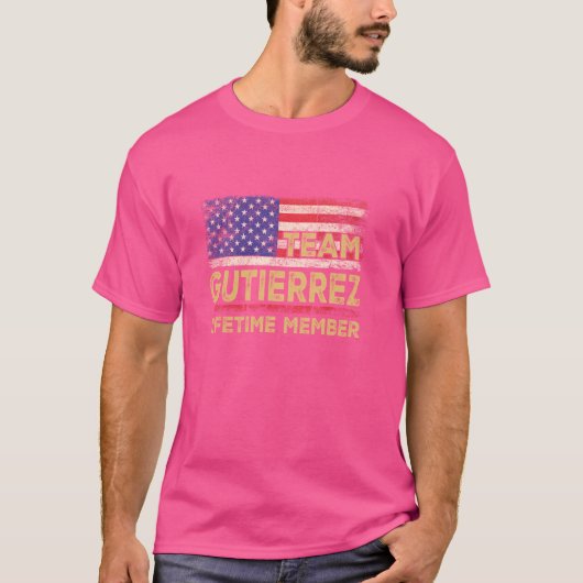 Gutierrez Achternaam Shirt Team Gutierrez Levensla (Voorkant)