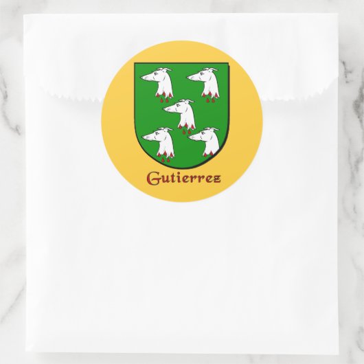 Gutierrez Family Shield Stickers (Tas)