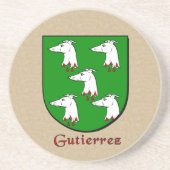 Gutierrez Heraldic Shield Zandsteen Onderzetter (Voorkant)