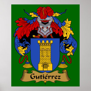Gutierrez wapen heraldische print
