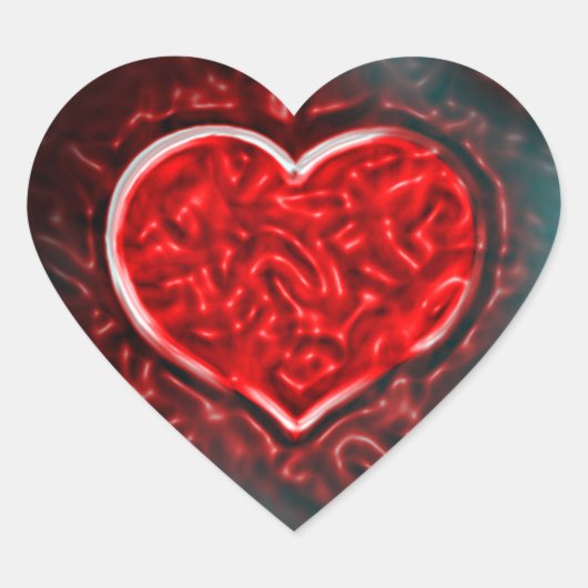 Gutsy Valentijn Hart Sticker (Voorkant)