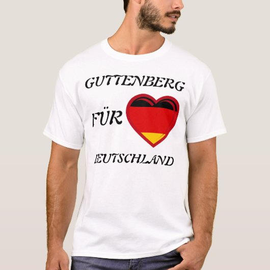 GUTTENBERG FÜR DEUTSCHLAND T-SHIRT (Voorkant)
