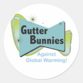 Gutter Bunnies Ronde Sticker (Voorkant)