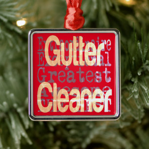 Gutter Cleaner Extraordinaire Metalen Ornament