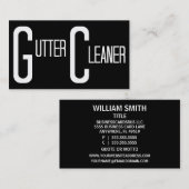 Gutter Cleaner Zwart Eenvoudig Visitekaartje (Voorkant / Achterkant)