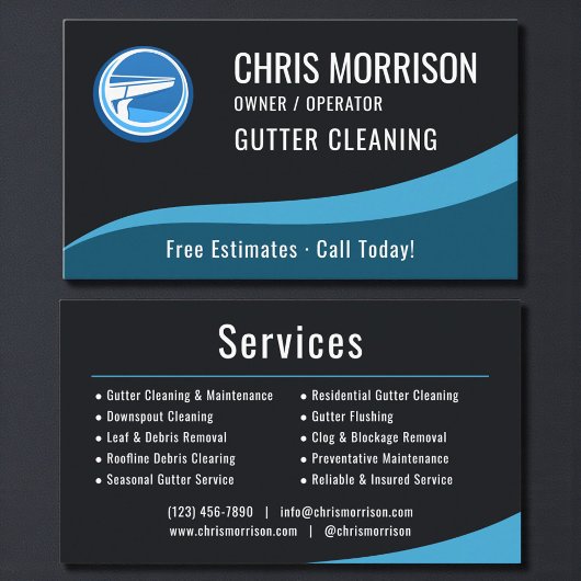 Gutter Cleaning Service  Visitekaartje