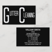 Gutter Cleaning Zwart Eenvoudig Visitekaartje (Voorkant / Achterkant)