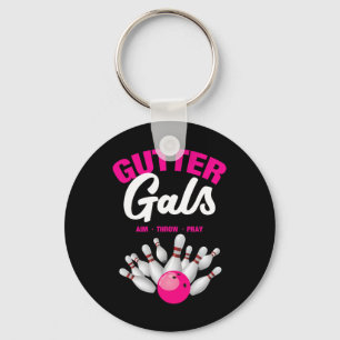 Gutter Gals Grappige Bowling Teamnaam Vrouwen Meis Sleutelhanger