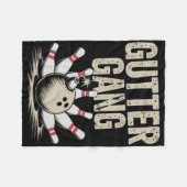 Gutter Gang Bowling 1 Fleece Deken (Voorkant (Horizontaal))