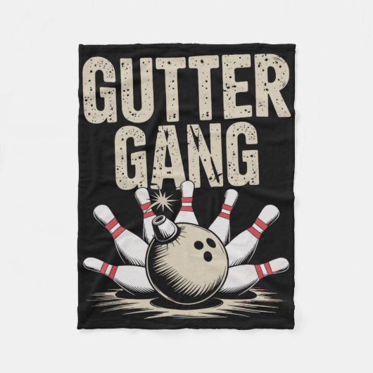 Gutter Gang Bowling 1 Fleece Deken (Voorkant)