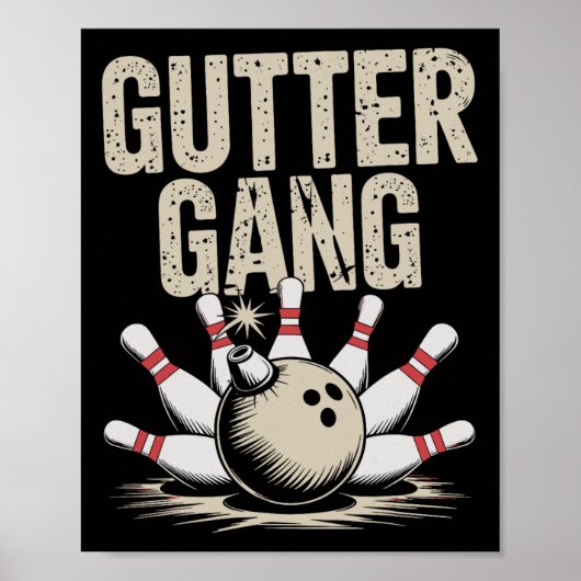 Gutter Gang Bowling 1  Poster (Voorkant)
