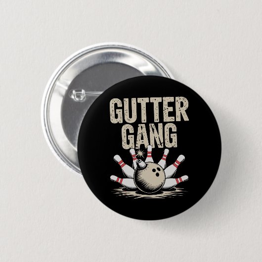 Gutter Gang Bowling 1  Ronde Button 5,7 Cm (Voorkant /achterkant)