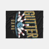 Gutter Gang Bowling Funny Bowler 1  Fleece Deken (Voorkant (Horizontaal))