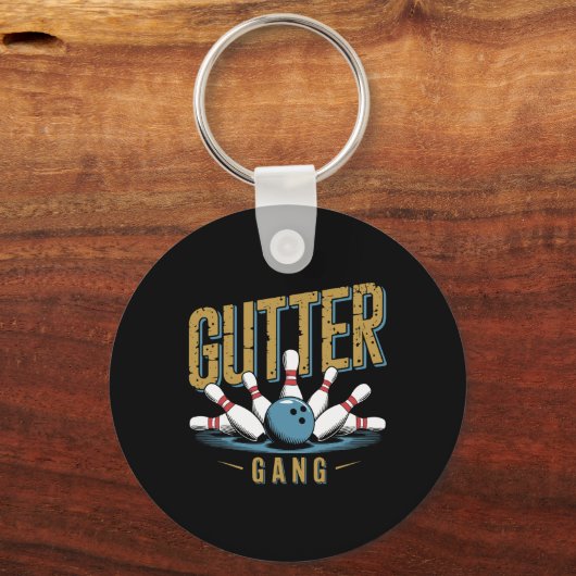 Gutter Gang Bowling Funny Bowler 1  Sleutelhanger (Voorkant)