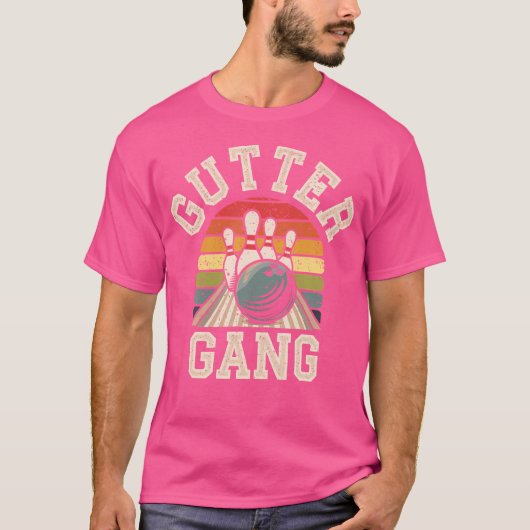 Gutter Gang Bowling Funny Bowler T-shirt (Voorkant)