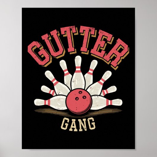 Gutter Gang Bowling  Poster (Voorkant)