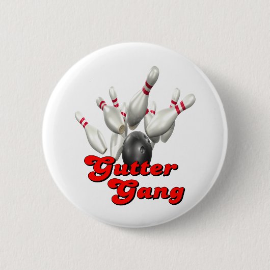 Gutter Gang Bowling Ronde Button 5,7 Cm (Voorkant)