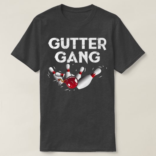 Gutter Gang Funny Bowling T T-shirt (Design voorkant)