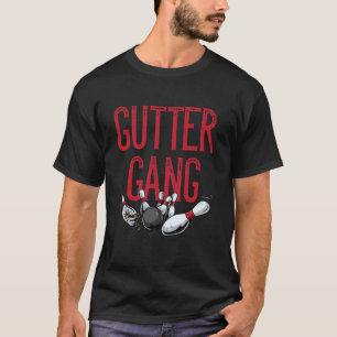Gutter Gang Funny Family of Coed Bowling Team Name T-shirt