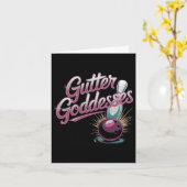 Gutter Godinnen Grappige Vrouwen Matching Bowling  Kaart (Gele Bloem)