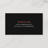 Gutter schoonmaak service Visitekaartje (Achterkant)