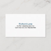 Gutter schoonmaak service Visitekaartje (Achterkant)