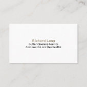 Gutter schoonmaak service Visitekaartje (Achterkant)