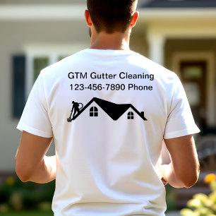 Gutter schoonmaakploeg Zakelijke Logo Werk Shirten T-shirt