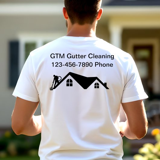 Gutter schoonmaakploeg Zakelijke Logo Werk Shirten T-shirt