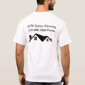 Gutter schoonmaakploeg Zakelijke Logo Werk Shirten T-shirt (Achterkant)